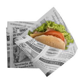 Sachet Ingraissable Ouverture latérale "News" 15x16cm (250 Utés)