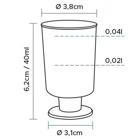 Plastic stamglas Liquof 40ml (20 stuks)