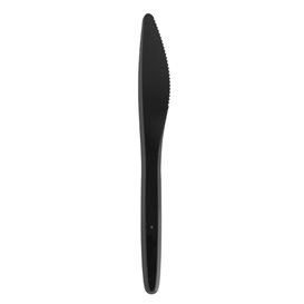 Couteau Plastique Luxury Noir 175mm (2.000 Unités)