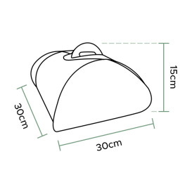 Papieren kraft cake doosje 30x30x15cm (125 stuks)