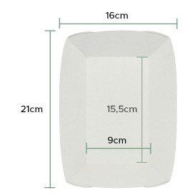 Kartonnen Snackbakjes kraft 780ml 15,5x9x5,5cm (450 stuks)