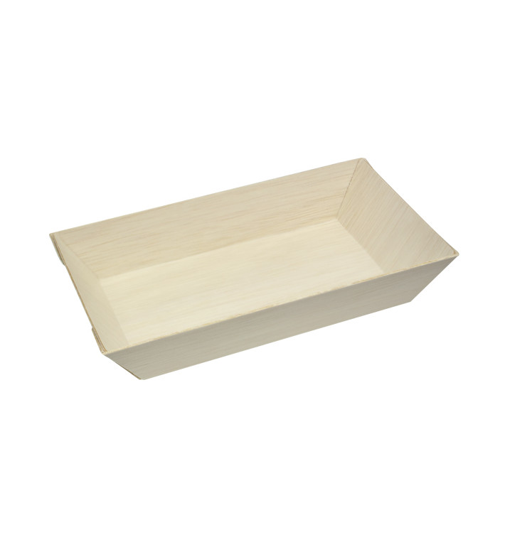 Houten dienblad 15,5x8,5x2,8cm 250ml (100 stuks) Houten dienblad 15,5x8,5x2,8cm 250ml (100 stuks)