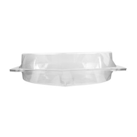 Plastic scharnierende bakkerij Container PET Ø27x8cm (100 stuks)