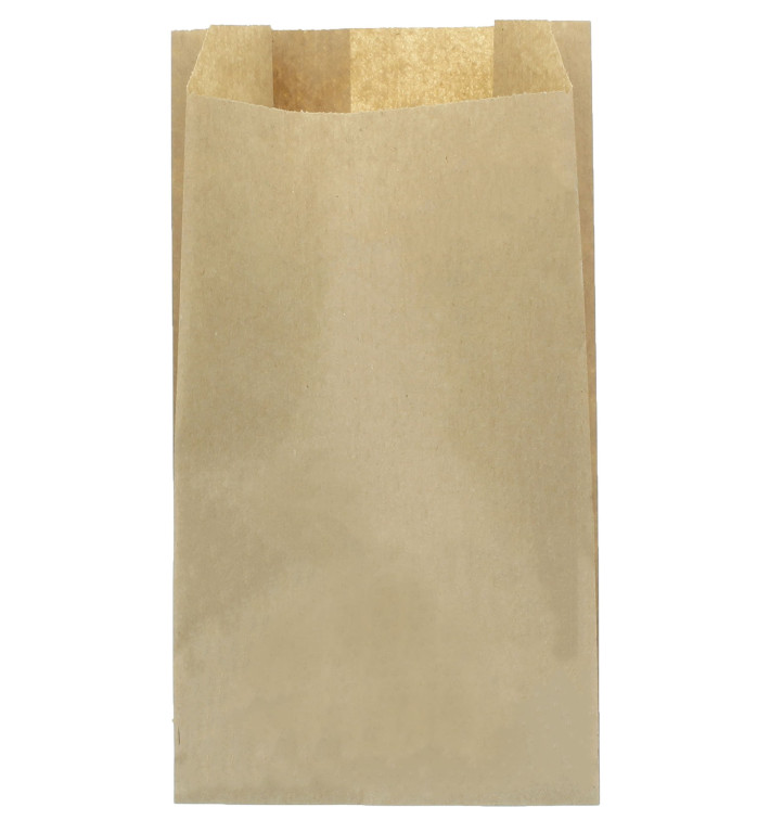 Papieren voedsel zak kraft 14+7x24cm (1.000 stuks) Papieren voedsel zak kraft 14+7x24cm (1.000 stuks)