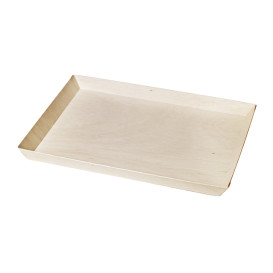 Houten dienblad 38x27,4x3cm 2400ml (100 stuks)