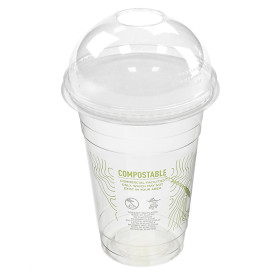 Couvercle Biodégradable en PLA avec Trou pour Gobelets Ø10,2cm (100 Utés)