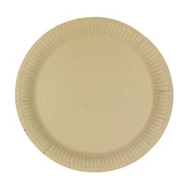 Kartonnen Borden Rond “Radial” Kraft Ø23cm 200gr/m² (50 Stuks)