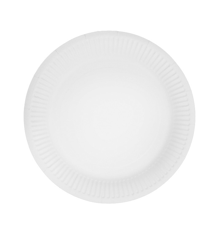 Assiette en Carton Ronde “Radial” Blanc Ø18cm 200gr/m² (650 Utés) Assiette en Carton Ronde “Radial” Blanc Ø18cm 200gr/m² (650 Utés)