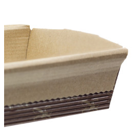 Bakvorm van papier kraft 16,8x11x3,8cm (67 stuks) 