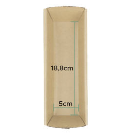 Bakvorm van papier kraft 18,8x5x4,8cm (50 stuks) 