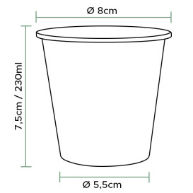 Gobelet Économique Réutilisable PS Bicolore Bleu 230ml (420 Utés)