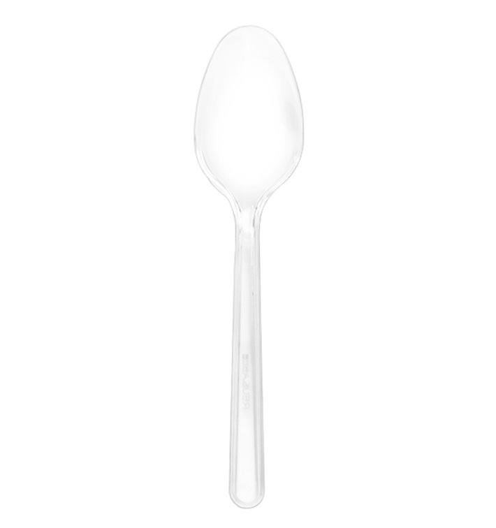 Herbruikbaar Plastic PS Lepel Zwart 18cm (20 stuks)