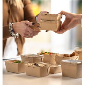 Saladier Deli2Go en Kraft 125ml 10,8x8,2x3,5cm (125 Utés)