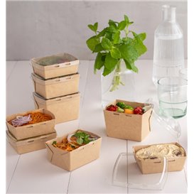 Saladier Deli2Go en Kraft 125ml 10,8x8,2x3,5cm (125 Utés)