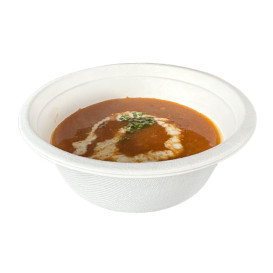 Bol en Canne à Sucre Blanc 600ml Ø15,5cm (250 Utés)