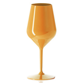 Verre Réutilisable Durable Tritan Orange pour Vin 470ml (1 Uté)