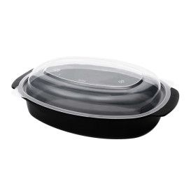 Récipient Oval PP Noir 750ml 115,4x22,6cm (300 Utés)