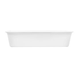 Barquette en Plastique PP Blanche avec Couvercle 500ml 17,3x11,9cm (500 Utés)