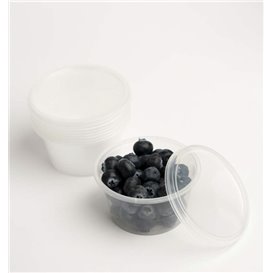 Sauspot PP Transparant met Deksel 4Oz/120ml (100 Stuks)