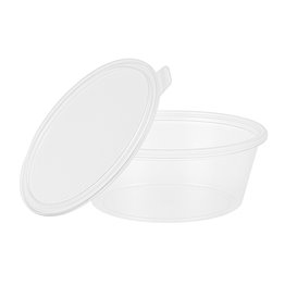 Pot à Sauce avec Charnière PP 6Oz/180ml (100 Utés)