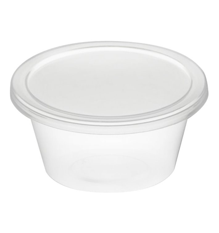 Sauspot PP Transparant met Deksel 2Oz/60ml (100 Stuks) Sauspot PP Transparant met Deksel 2Oz/60ml (100 Stuks)