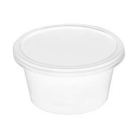 Sauspot PP Transparant met Deksel 4Oz/120ml (100 Stuks)