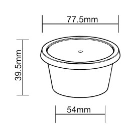Sauspot PP Transparant met Deksel 4Oz/120ml (100 Stuks)