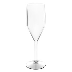 Herbruikbare plastic beker voor witte wijn transparant SAN 150ml (6 stuks)