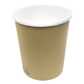 Pot en Carton Kraft avec Bordure Blanche 1.000ml Ø11,7cm (500 Utés)