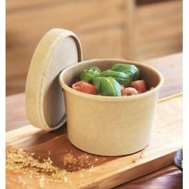 Kraft Kartonnen Deksel voor Kartonnen Pot Ø9,0cm (25 Stuks)