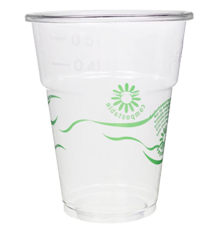 Sustainable Earth PLA Beker Transparant 250ml Ø7,3cm (25 stuks) 