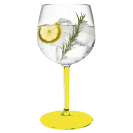 Verre Balloon Réutilisable Durable TT Pied Jaune 580ml (6 Utés)