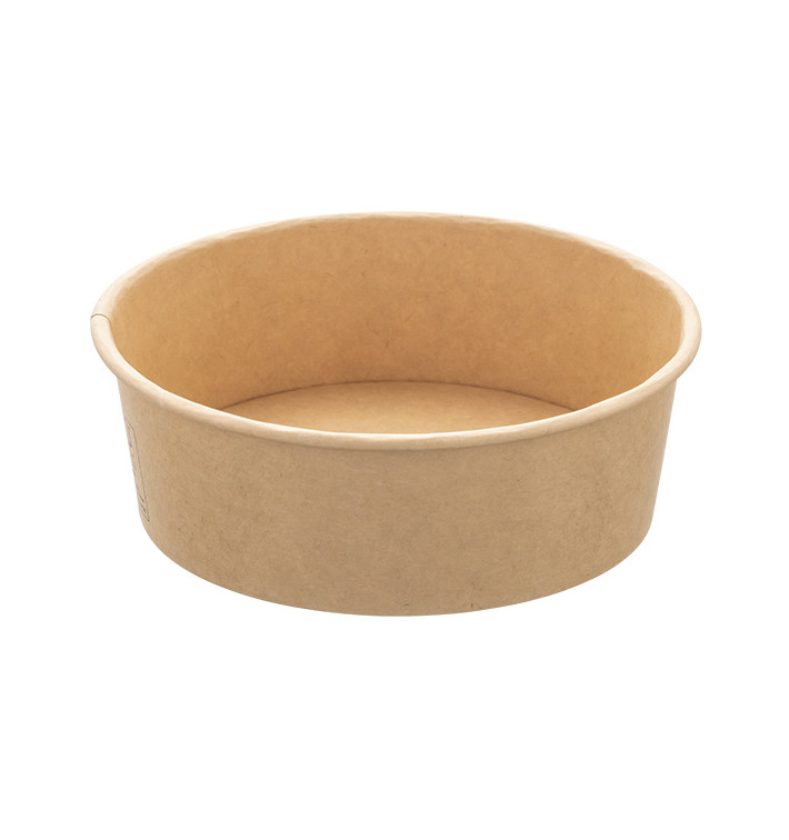 Kraft Kartonnen Saladebak 600ml Ø15,0cm (50 stuks) Kraft Kartonnen Saladebak 600ml Ø15,0cm (50 stuks)