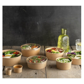Kraft Kartonnen Saladebak 750ml Ø15,0cm (50 stuks)