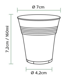 Plastic PS beker Vending transparant 160 ml (3000 stuks)