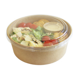 Pot en Carton Kraft-Kraft avec Couvercle PET 1.300ml (240 Utés)