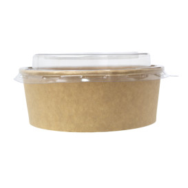 Soepkom Karton Kraft-Kraft met Deksel 500ml Ø15cm (250 Stuks)