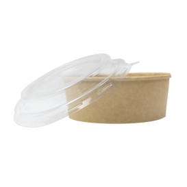 Soepkom Karton Kraft-Kraft met Deksel 500ml Ø15cm (250 Stuks)