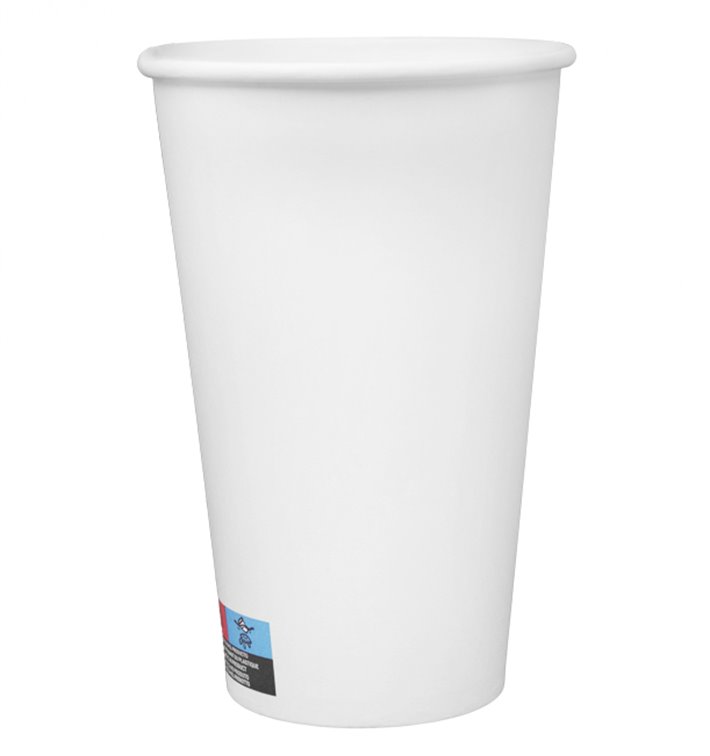 Papieren beker wit 16 Oz/500ml Ø9cm (25 stuks) Papieren beker wit 16 Oz/500ml Ø9cm (25 stuks)