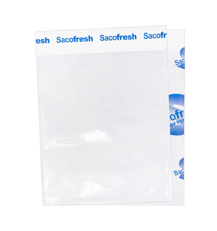 Zakken van PE-Papier Zelfklevende Flap Sacofresh Blauw 30x20cm (100 Stuks) Zakken van PE-Papier Zelfklevende Flap Sacofresh Blauw 30x20cm (100 Stuks)