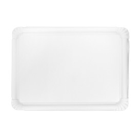 Papieren Dienblad Rechthoekige vorm Wit 25x34cm (50 Stuks)