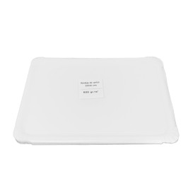 Plat Rectangulaire en Carton Blanc 22x28cm (50 Utés)