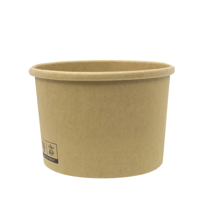 Kraft-Kraft Kartonnen Pot 250ml Ø9,0cm (25 Stuks) Kraft-Kraft Kartonnen Pot 250ml Ø9,0cm (25 Stuks)