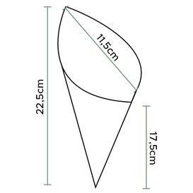 Cornet en Papier Ingraissable Kraft 19,5cm 50gr (2.000 Utés)