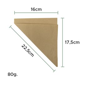 Cornet en Papier Ingraissable Kraft 19,5cm 50gr (100 Utés)