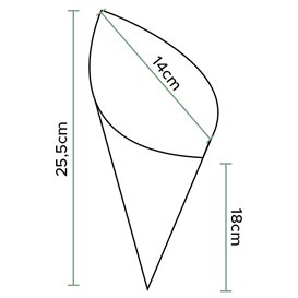 Cornet en Papier Ingraissable Kraft 25,5cm 100gr (100 Utés)
