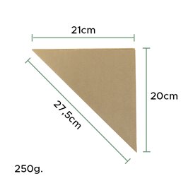 Cornet en Papier Ingraissable Kraft 27,5cm 250gr (100 Utés)