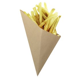 Cornet en Papier Ingraissable Kraft 25,5cm 100gr (100 Utés)