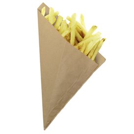 Cornet en Papier Ingraissable Kraft 27,5cm 250gr (1.600 Utés)