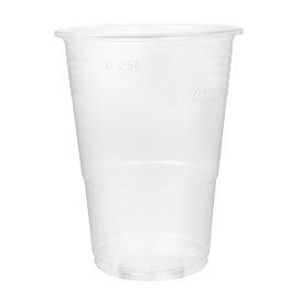 Plastic PP beker transparant 300ml Ø7,3cm (100 stuks) 
